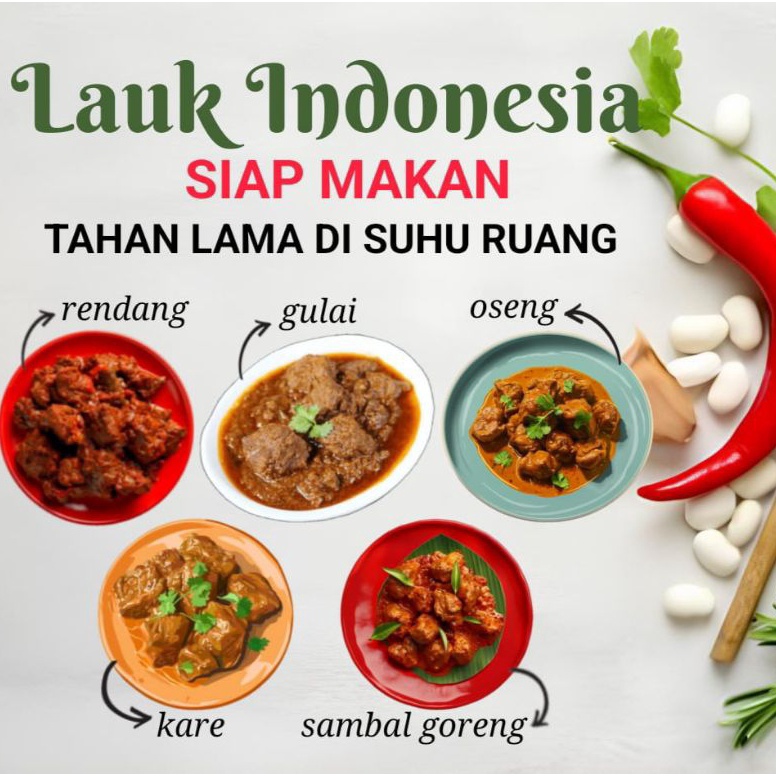 Fresh Product Lauk Siap Saji BEKAL UMROH HAJI TRAVELING Lauk Instan Tahan Lama tanpa pengawet