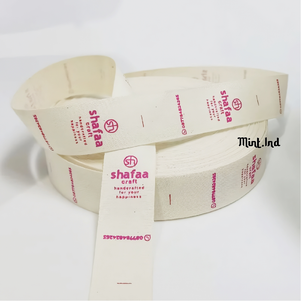

Mint.ind 200pcs Label Baju / Label Hijab / Label Woven Damask Subtitute All Size