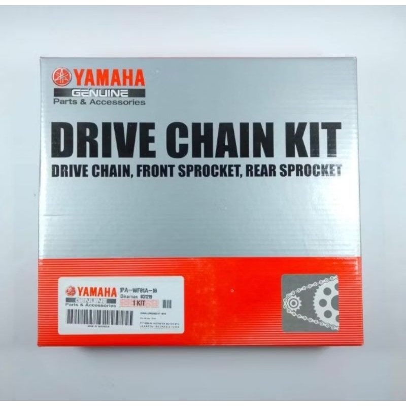 GEARSET+RANTAI ORIGINAL YAMAHA VIXION NEW 2013-20014 KODE 1PA