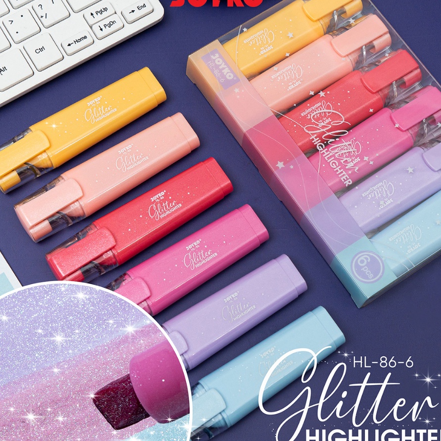 

KI3 Joyko Hhlhter METALLIC Colours Penanda Joyko Warna GLITTER HL866