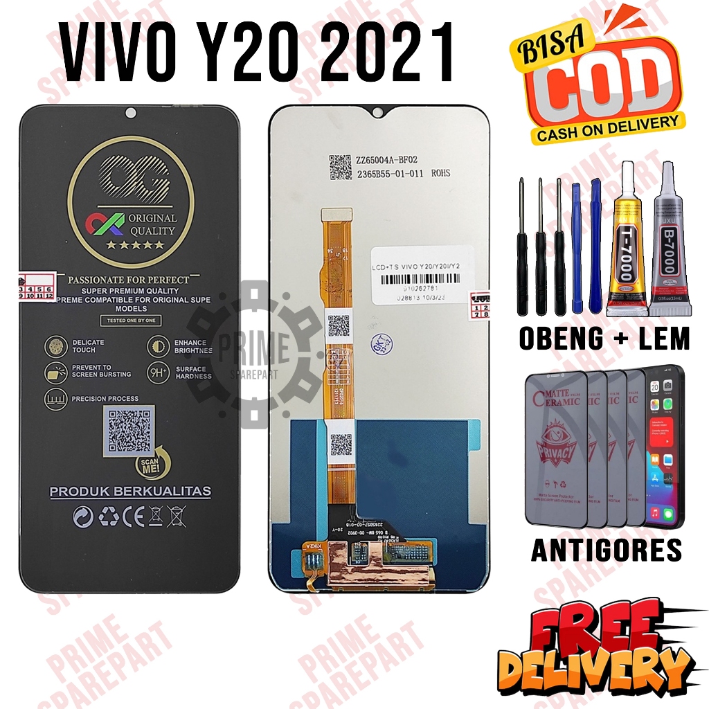 Lcd VIVO Y20 2021 Original Oem Lcd Touchscreen VIVO Y20 2021 Fullset