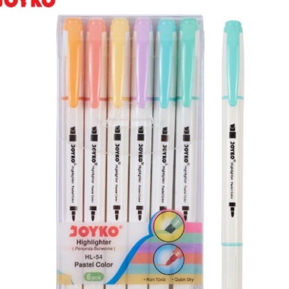 

Hot JOYKO HHLHTER PEN HL54 MARKER DUAL TIP SOFTR PASTEL HL 54 SET WARNA WARNI MARKER PENANDA BUKU SPIDOL COLOR STATIONERY ALAT TULIS ATK