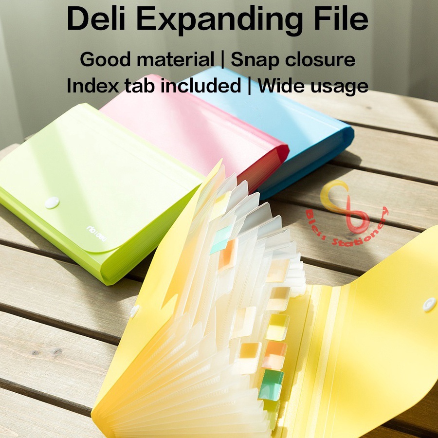 

KF7 Deli Dompet plastik A6 map uang map nota map giro map harmonika Expanding File E5561