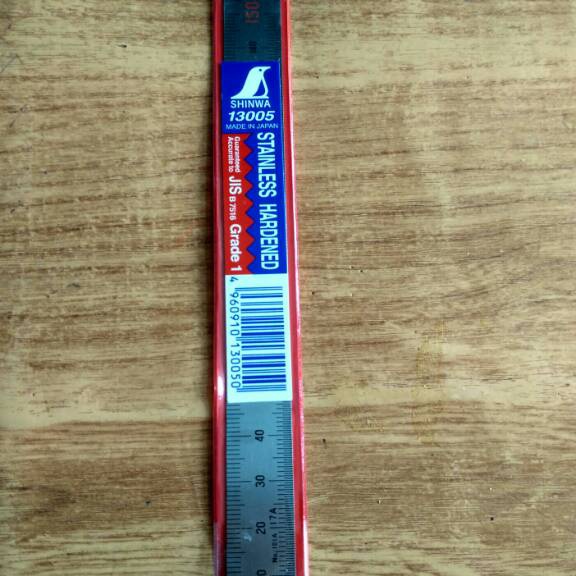 

KI3 SHINWA 135 penggaris Stainless hardened 15mm 15cm