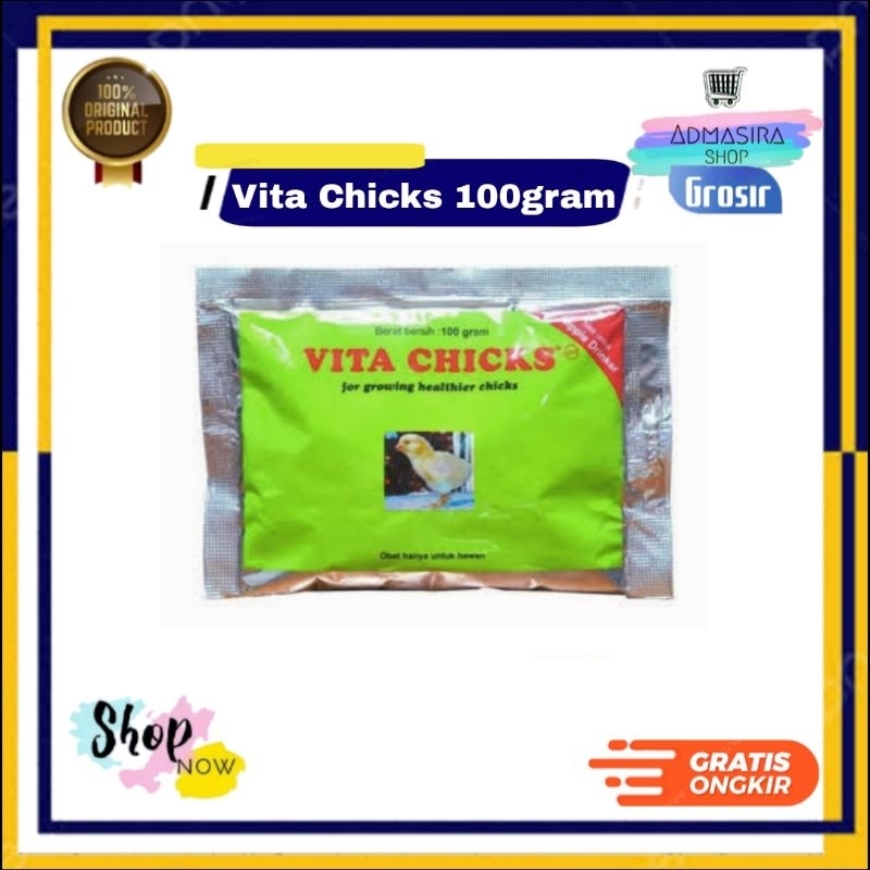VITA CHICKS 100gram Vita Chick VitaChick Vitamin Pertumbuhan Unggas Ayam 100 gram