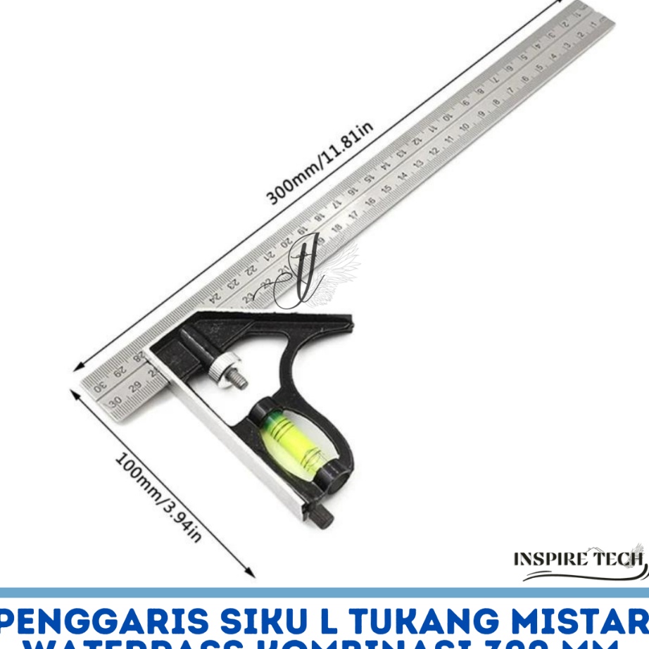 

KF7 PENGGARIS MISTAR SIKU STAINLESS STEEL UKUR SUDUT WATEASS BENTUK L 3mm