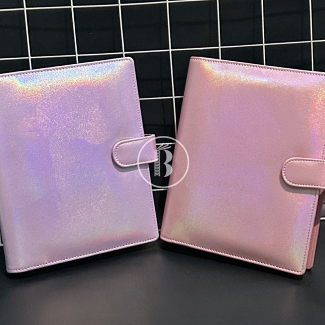 

HJ6 Bindermu Binder Premium Ocherish Hologram pastel aesthetics 2ring A5 26ring B5 Notebook Agenda Planner