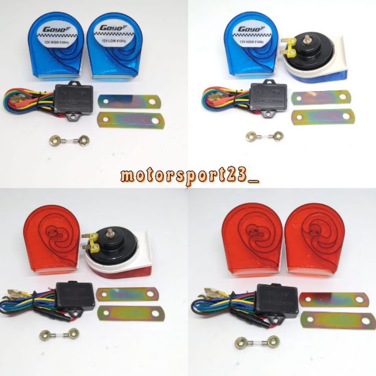 Big Sale Klakson Gema Echo 8 Suara Plus Relay klakson telolet Klakson Keong Echo 8 Suara 12volt Moto