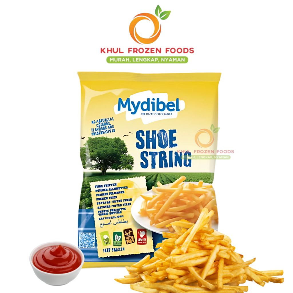 

Mydibel Shoestring 1Kg/ Kentang shoestring/ Kentang/ Kentang beku/ French fries/ Kentang goreng