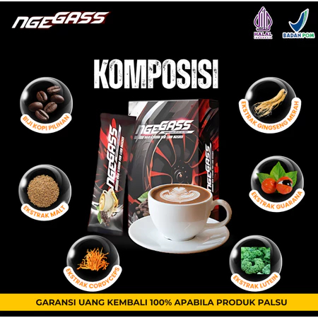 

Kopi Ngegass ORIGINAL | 1 Box isi 5 Sachet | Sudah Halal & BPOM