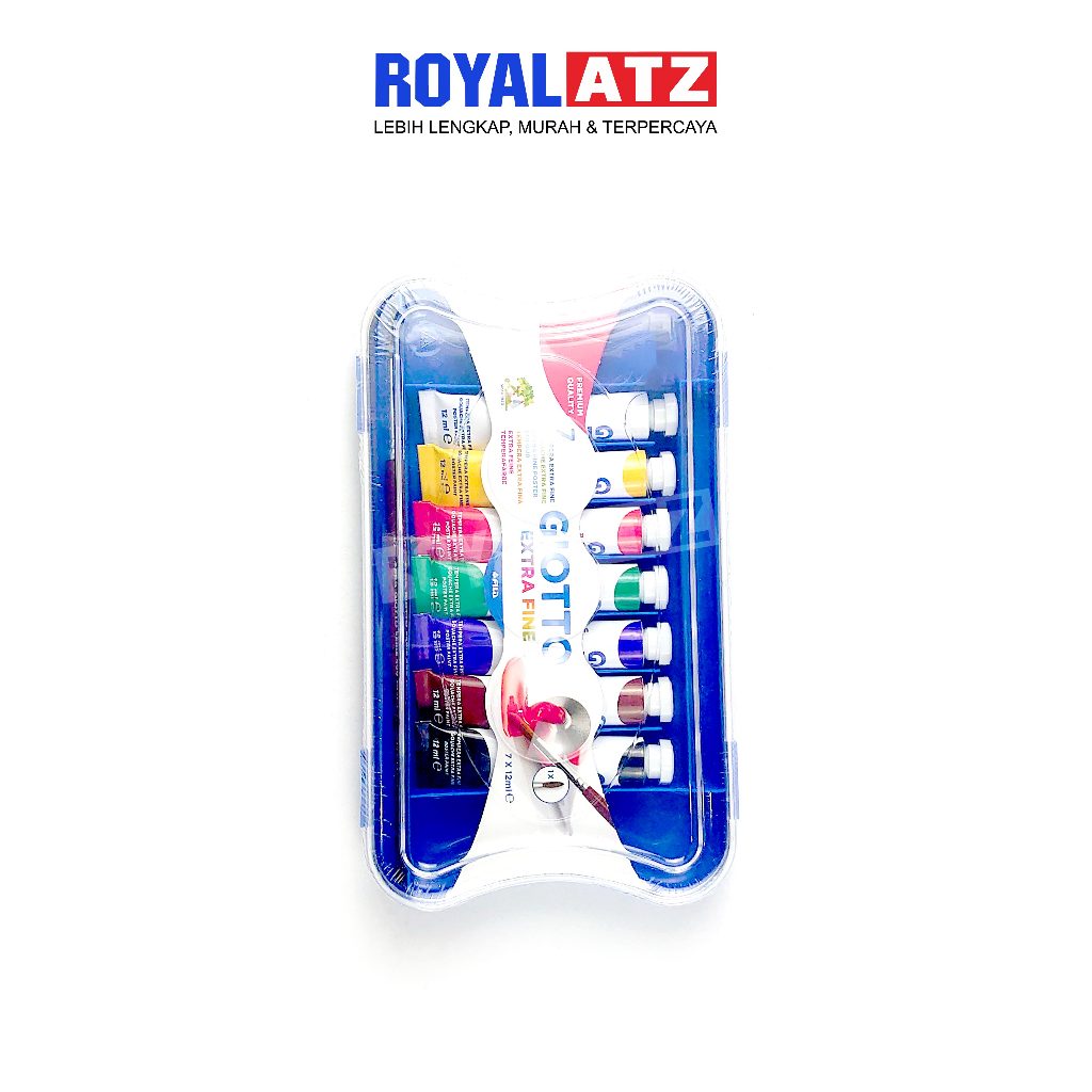 

Cat Poster Giotto / Poster Paint Extra Fine Set 7 Warna x 12 ml (Free Brush)