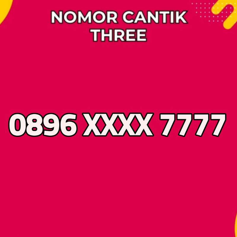Nomor cantik 3 kwartet 7777 kartu perdana tri