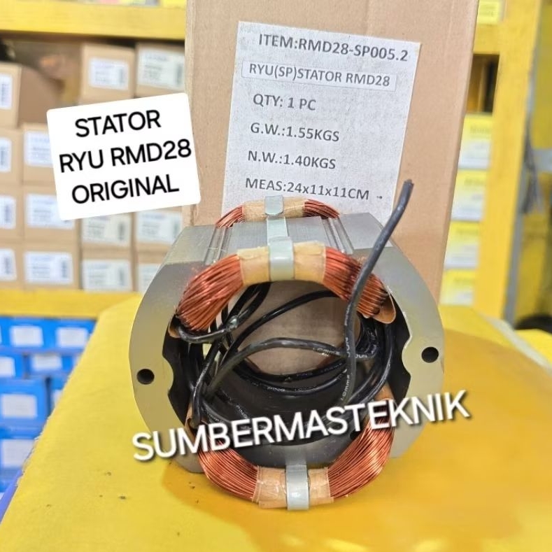 STATOR RYU RMD28 BANTALAN RUMAH ANGKER MESIN BOR MAGNET RYU RMD 28