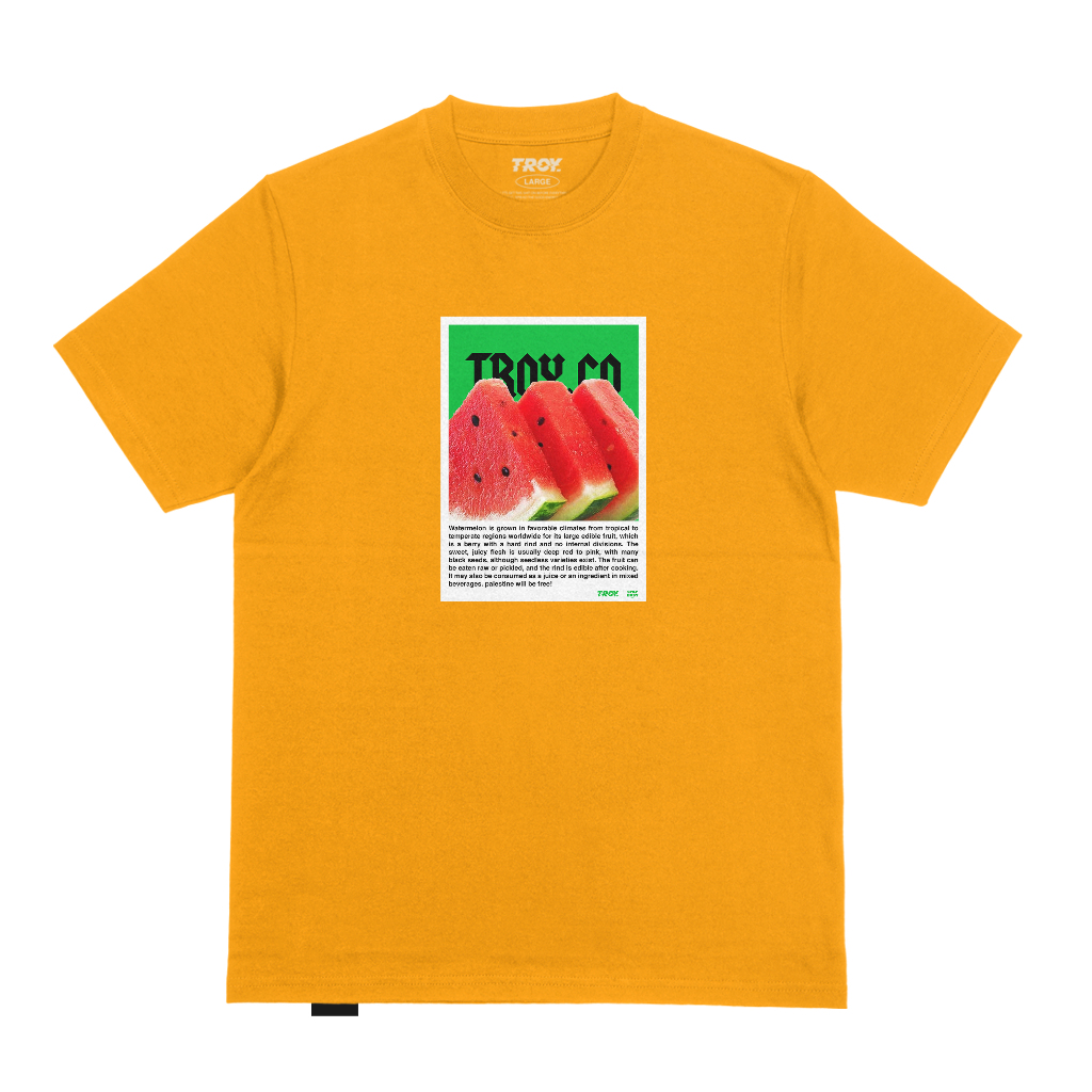 Troy Company Tshirt Yellow Mustard Watermelon - Kaos Kuning Mustard Kaos Lengan Pendek MTD 2776