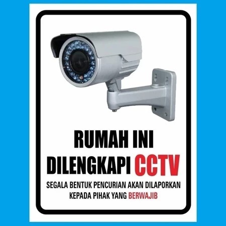 

STIKER AREA CCTV 24 JAM. STIKER KEAMANAN 15 X 10 CM & 15 x 20 CM. sign Rambu k3 safety