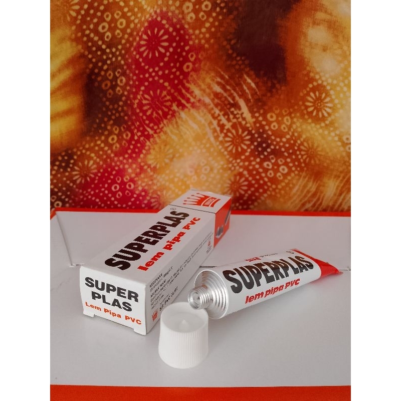 Lem pipa PVC SUPERPLAS/Lem Serbaguna pipa SUPERPLAS 40g