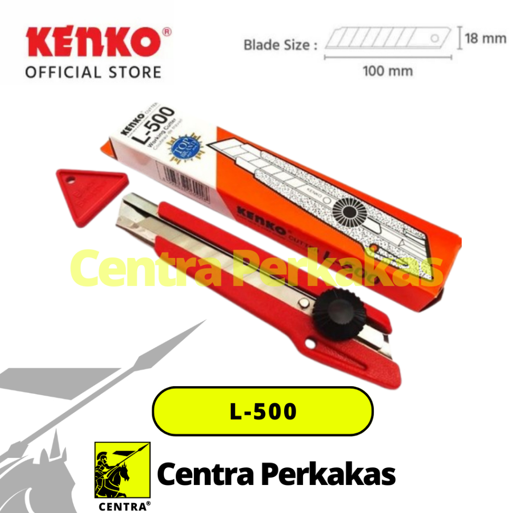 

KENKO L-500 Pisau Cutter 18mm @1Pcs 100%ASLI