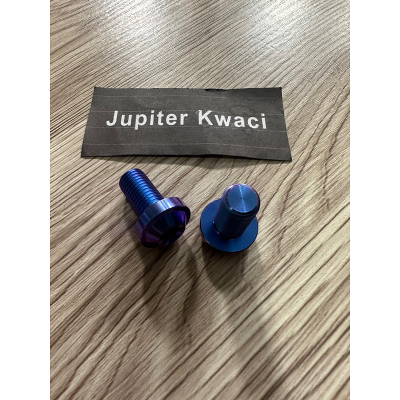 baut titanium m10 x 20 , baut titanium drat 14 panjang 20 big head