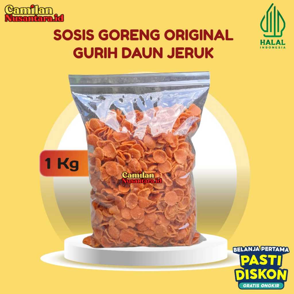 

BAYAR DI TEMPAT!! Sosreng Original 1 Kg Bumbu Special Gurih Daun Jeruk / Sosis Goreng Gurih Kriuk