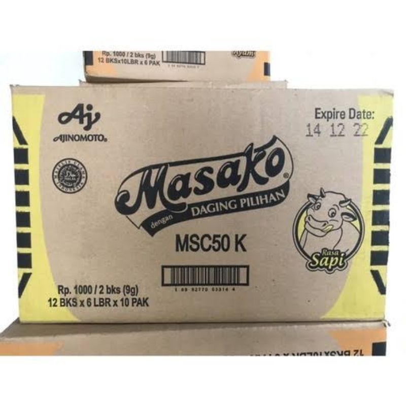 

Masako Sapi karton - 1 dus (12 Bks x 10 lbr x 6 pak)