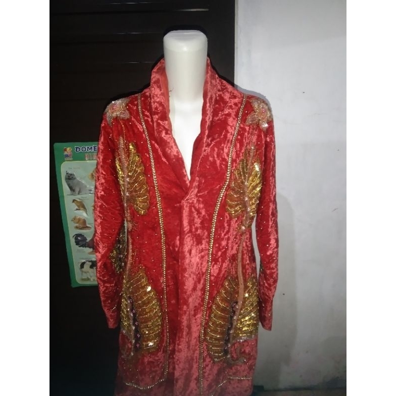 Preloved Baju / Kebaya /Beskap Pengantin Bahan Bludru Pria & Wanita