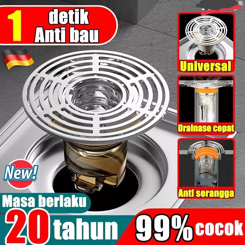 Saringan Got Kamar Mandi Anti Bau Tikus Wastafel Kamar Mandi Saluran Toilet Penutup Lubang Saluran A