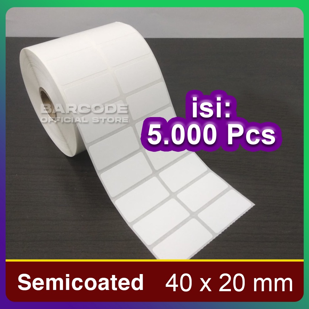 

KODE X43B Label Barde 4 x 2 4x2 mm 4x2mm 2 Line Kertas Sticker Semiated