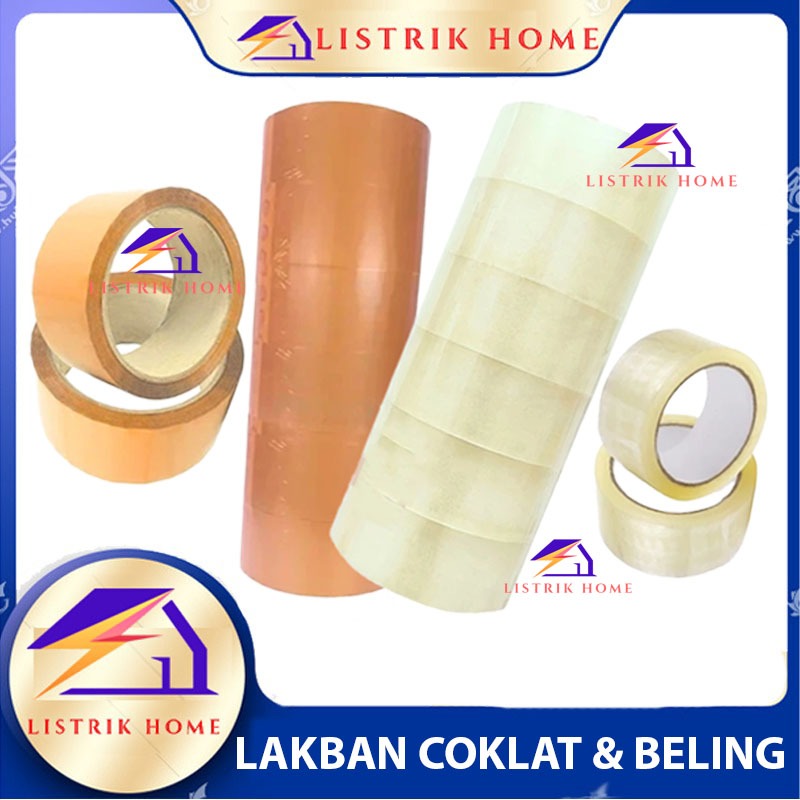 

Lakban Solatip Isolasi OPP Bening / Coklat 2 Inch 45mm x 90 Yard MURAH