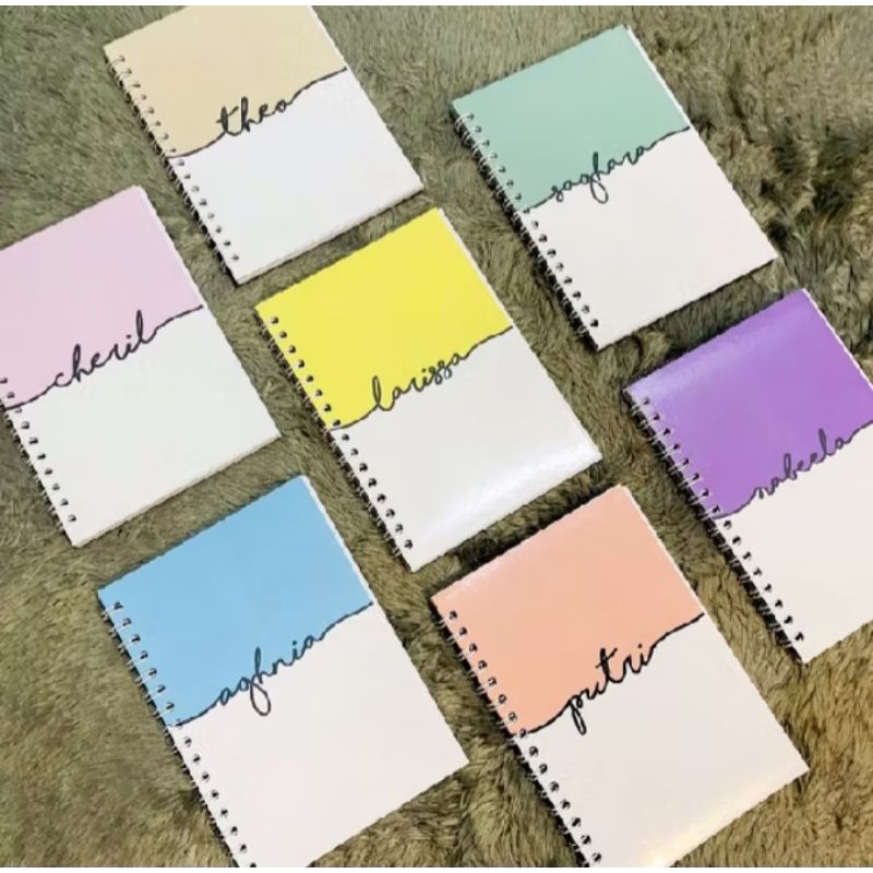 

Buku Catatan A6 Cover Custom Nama Ring Kawat