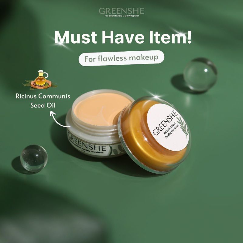 GREENSHE BEDAK SHC | GREENSHE SHC | SHC BEDAK GLOWING | FOUNDATION BPOM | GREENSHE Bedak SHC Perfect