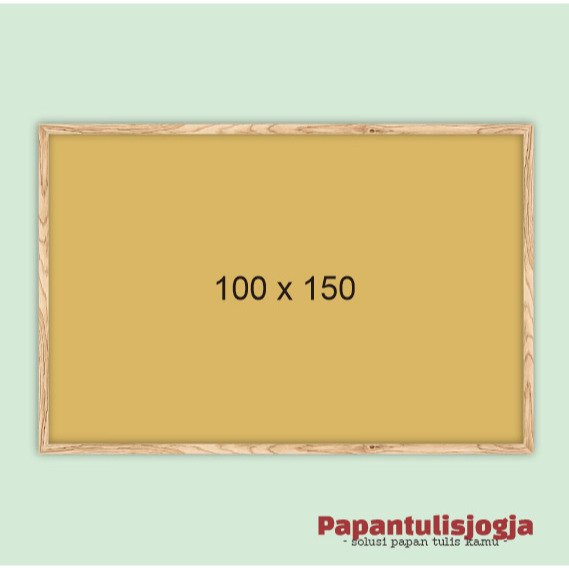 

CUSTOM ORDER - Mocca Board Magnetic Gantung 100 x 150 cm Frame Kayu