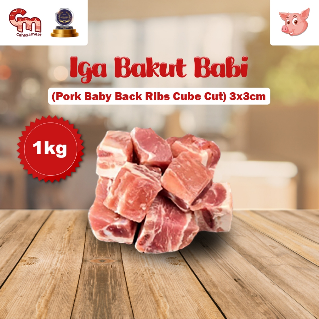

Iga Bakut Babi (Pork Baby Back Ribs Cube Cut) 3x3cm