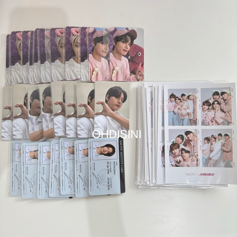 [READY STOCK] OFFICIAL PHOTOCARD 4CUTS NACIFIC ATEEZ R6 R8