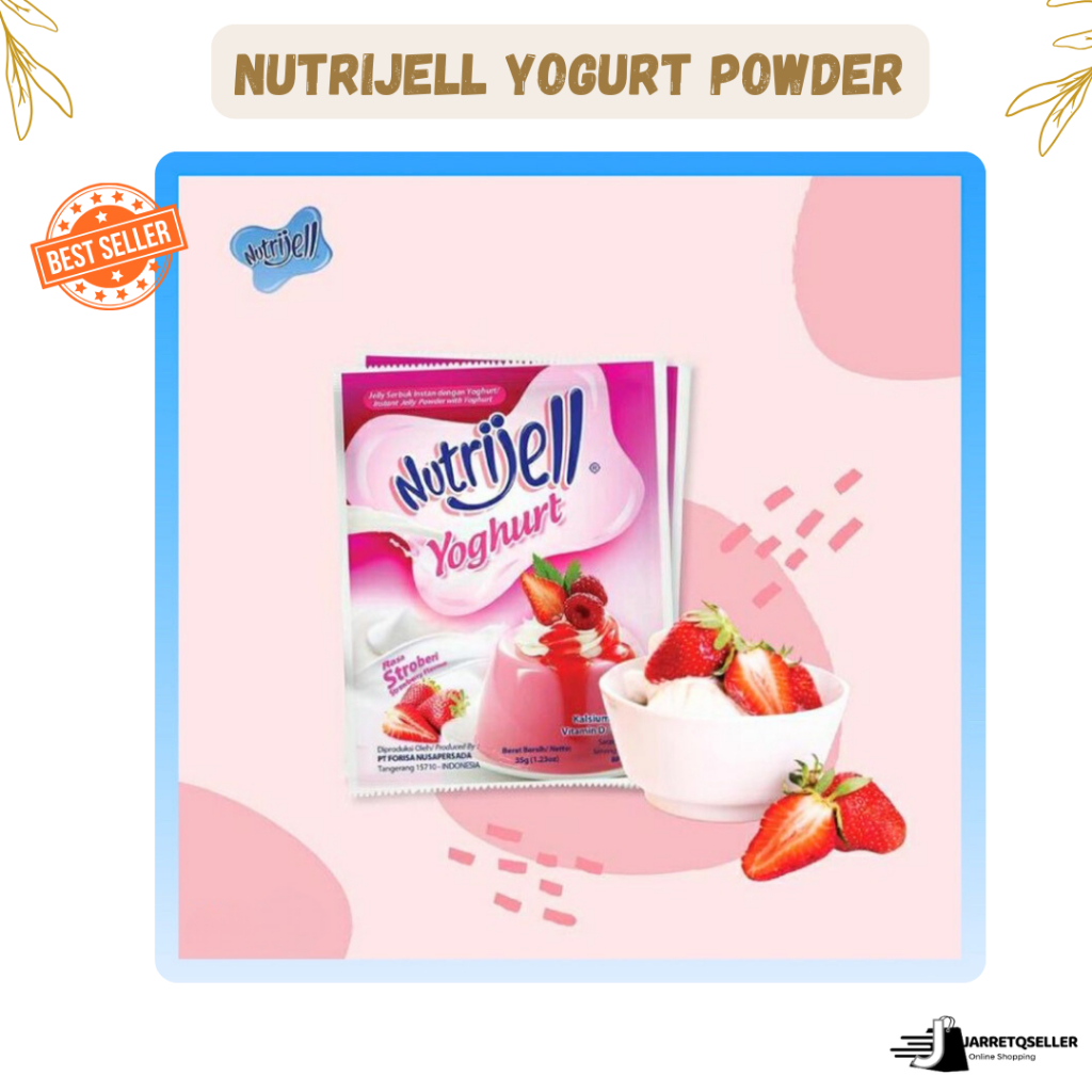 

Nutrijell Yoghurt Nutrijel Strawberry dan Blackcurrant 35gr |Puding Jelly Praktis | Yoghurt Jelly