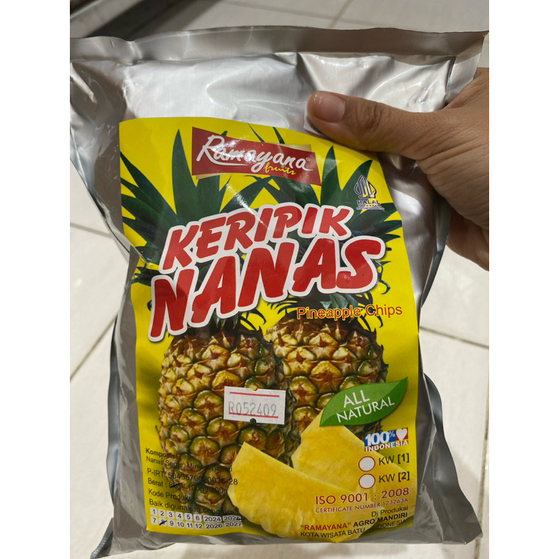 

Keripik Nanas Berat 80 Gram