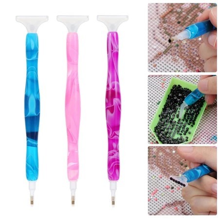 

Pena Bor Berlia / DIY Diamond Painting Pen/ Tool Diamond Painting Pen Bahan Resin / Alat Bordir Berlian Resin Pena