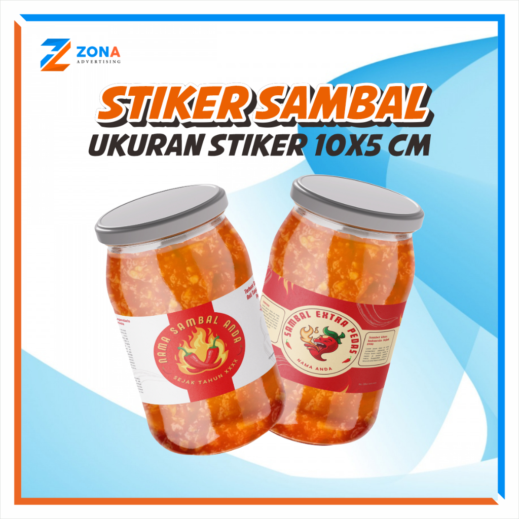 

STIKER SAMBAL / STIKER SAMBAL KEMASAN TOPLES / STIKER SAMBAL UKURAN 10X5 CM