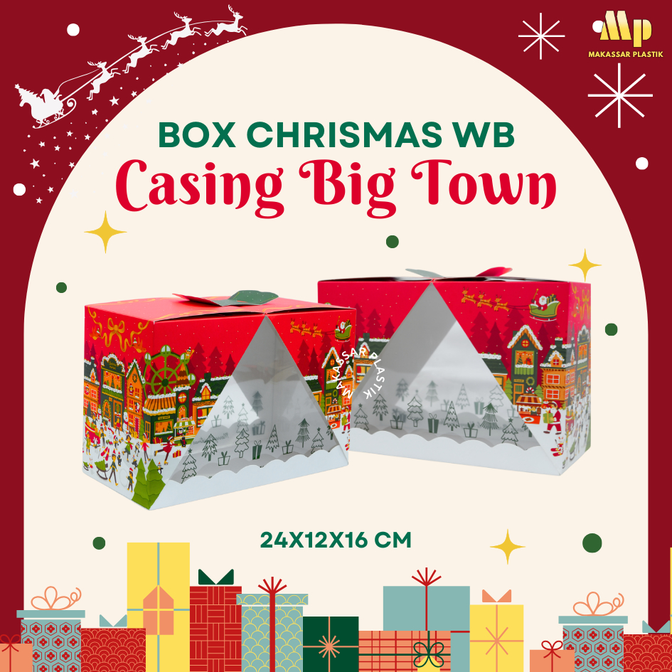 

BOX CHRISTMAS WB CASING BIG TOWN 24x12x16cm / BOX HAMPERS WINDOW / DOS HAMPERS NATAL WINDOW @5 LBR