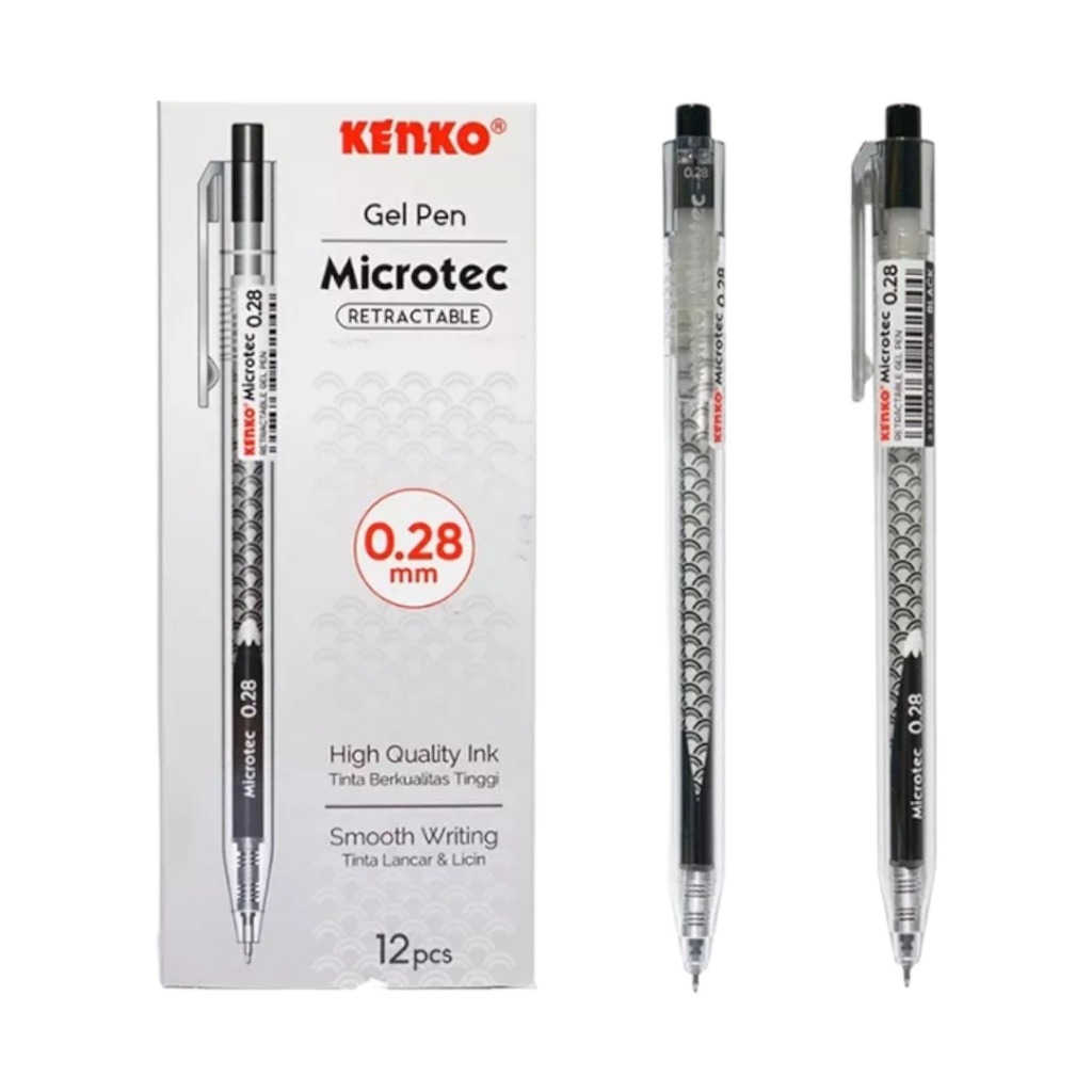 

KENKO GelPen Microtec 0.28mm Hitam/Retractable