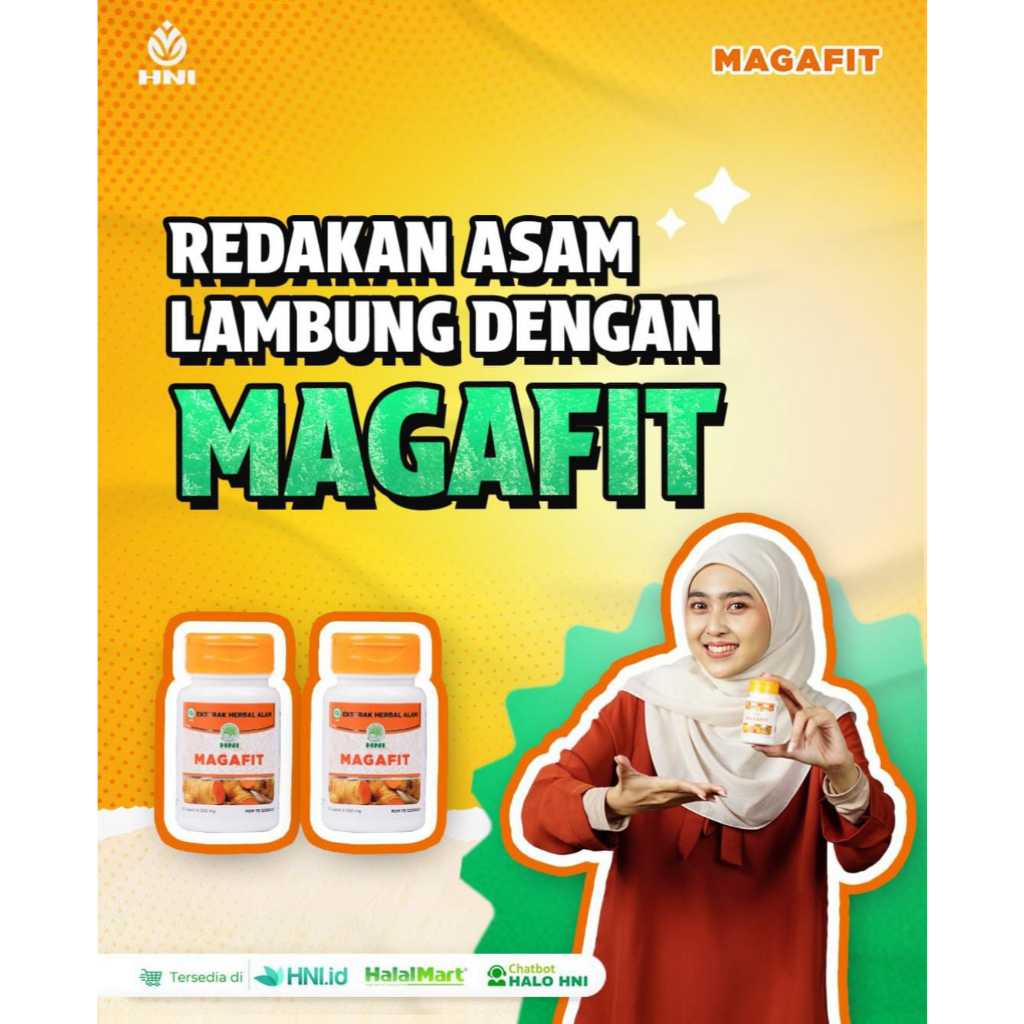 Magafit HNI HPAI Obat Sakit Maag, Asam Lambung Tinggi, Nyeri Lambung Original  Free Ongkir