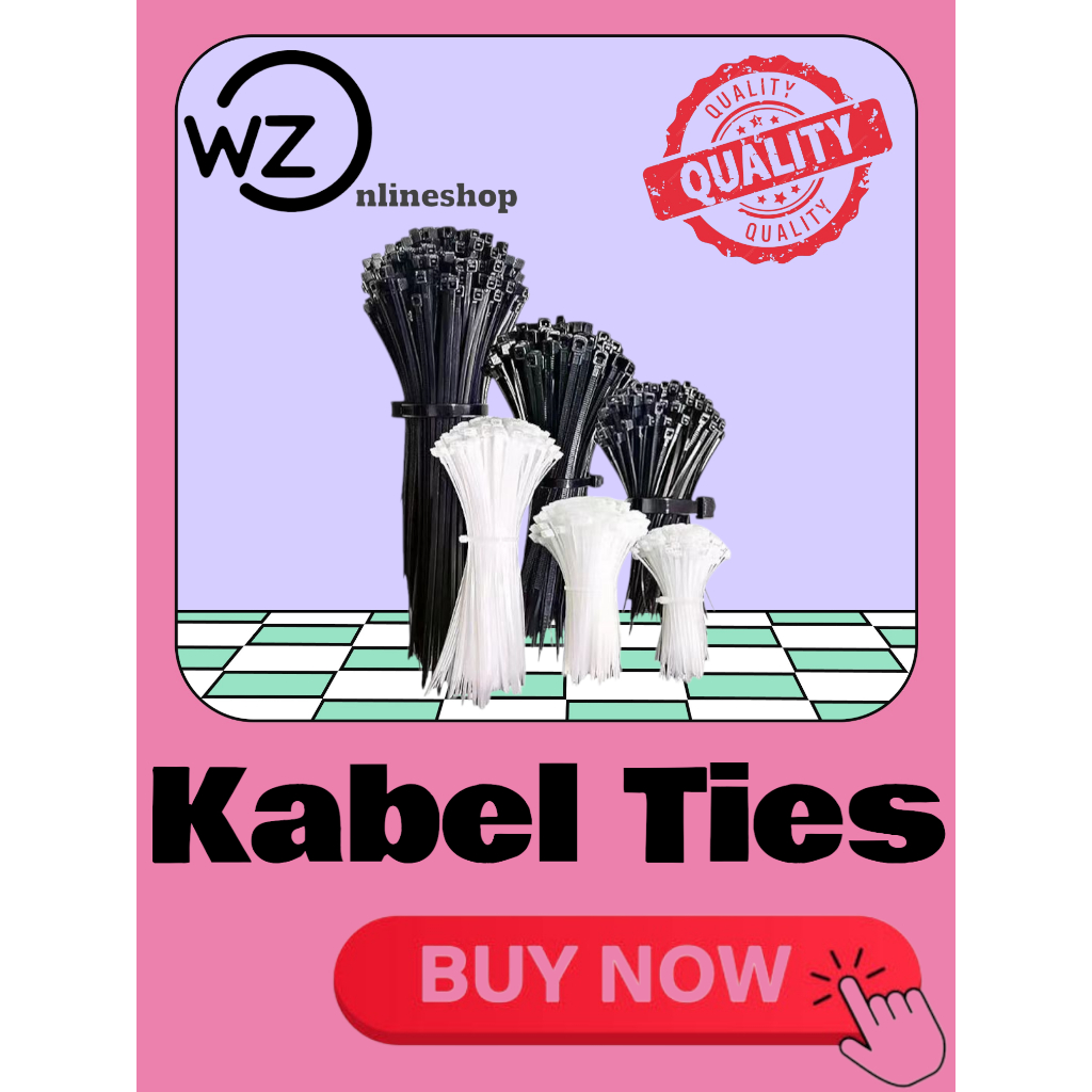 

Nylon Cable Tie 7.2X200mm Kabel Ties Tis 200mm 1PACK isi 100PCS