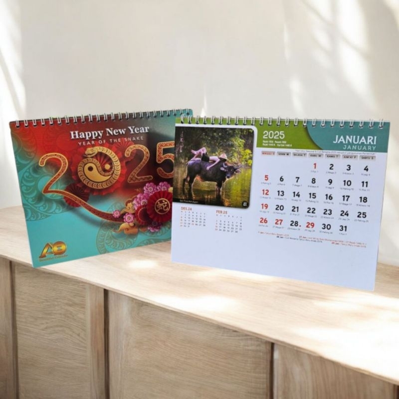 

kalender meja tahun 2025 photo kehidupan Ao 901ukuran 21x16 cm (terima castume cetak merek)