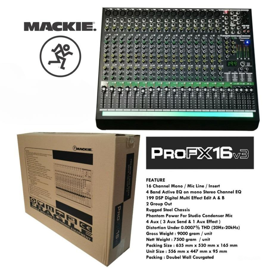 mixer audio mackie pro fx16v3 / profx16v3