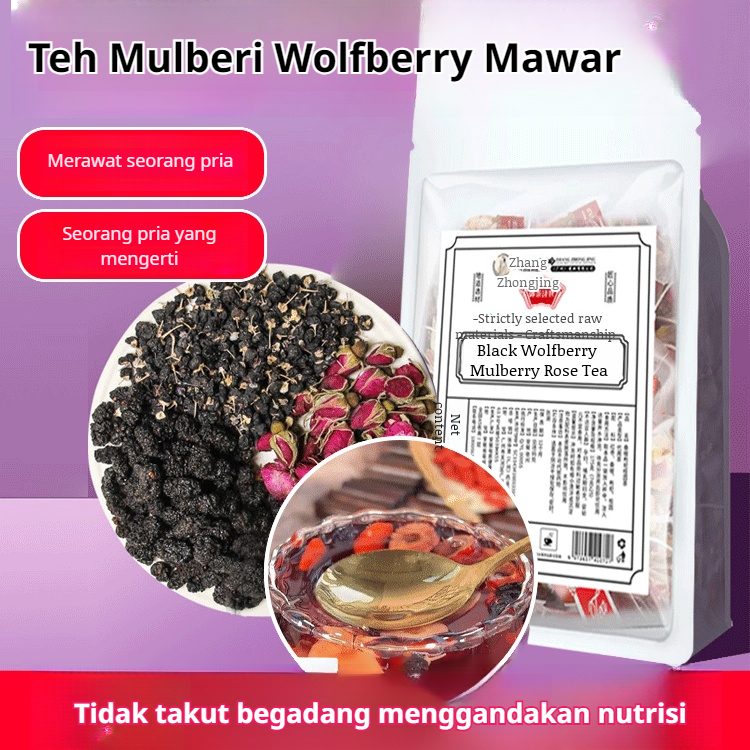

⭐COD+Kirim Dalam Waktu 24 Jam⭐【Tidak Takut Begadang/Menghilangkan Rasa Lelah】Teh Murbei Rose Wolfberry/Teh Kesehatan/100% Kantong Teh Rempah Asli Bermutu Tinggi