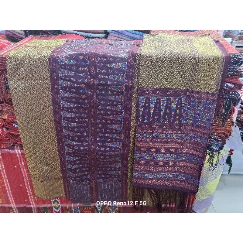 SONGKET TUMTUMAN TTS WARNA GOLD TUMPAL PELANGI.
