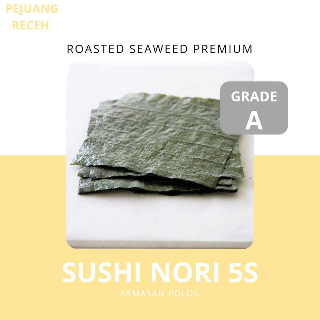 

SUSHI NORI 5 LEMBAR GRADE A | ROASTED SEAWEED 5 SHEET / ROASTED SEAWEED 5 LEMBAR HALAL