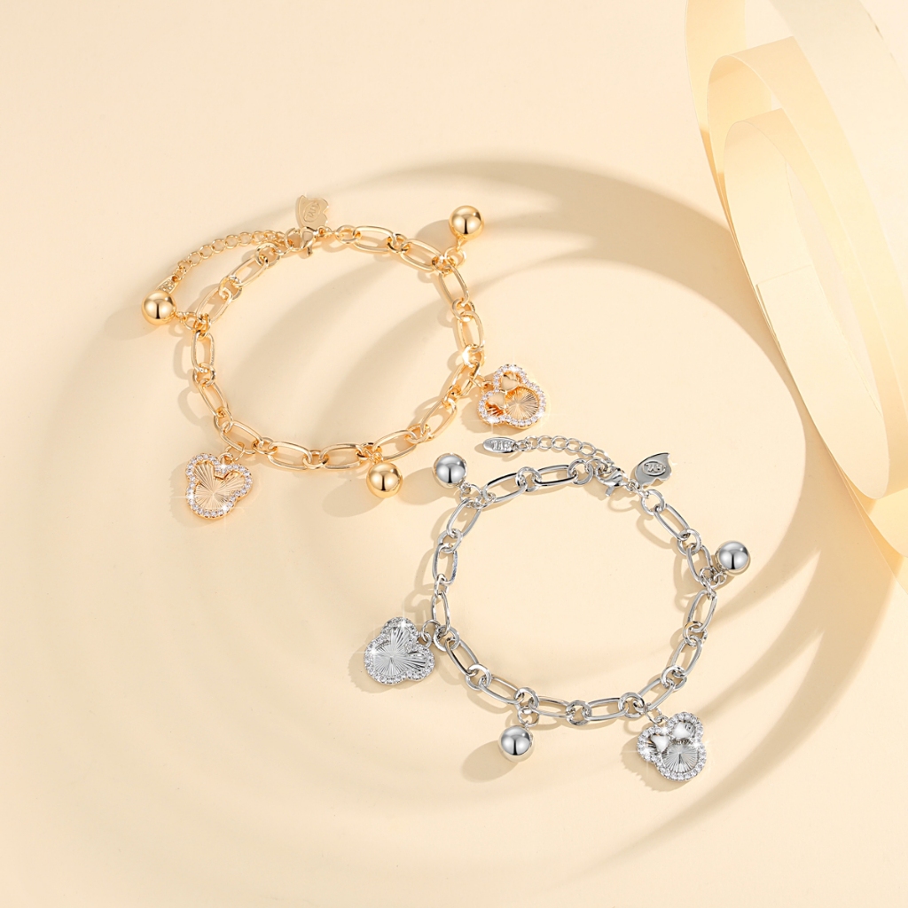 LM566 【COD】Gelang Rantai Fashion Liontin Wanita Hias Berlian imitasi Bangle Liar Adjustable