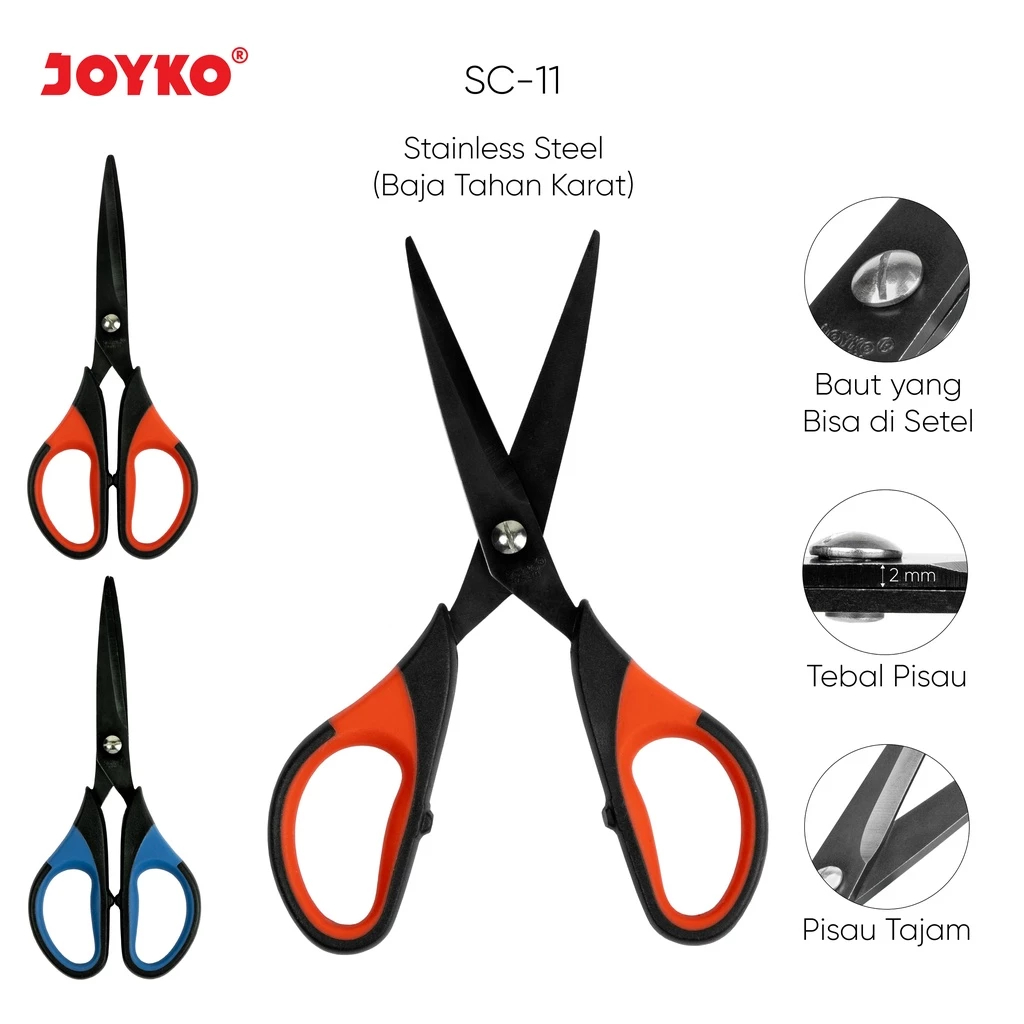 

Scissors Gunting Joyko SC-11 Kuat Dan Tajam Alat Potong Bahan Baja Tahan Karat