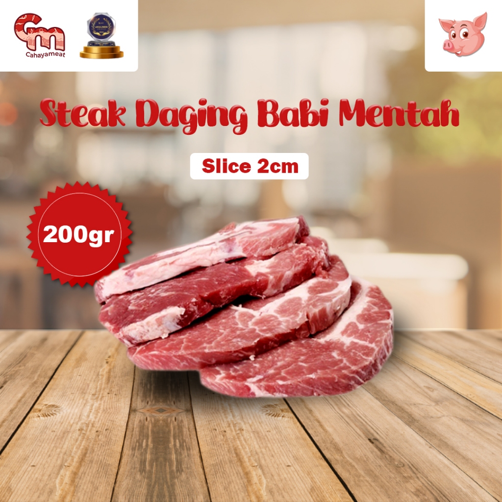 

Steak Daging Babi Mentah Slice 2cm