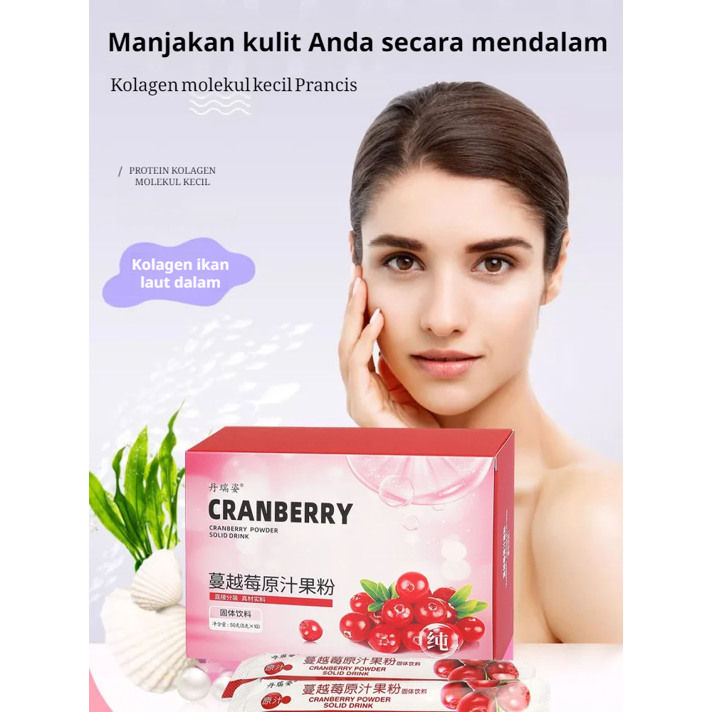 

⚡️Pengiriman Cepat 24 Jam⚡️【Ramadan Promosi Spesial】Cranberry Vitamin Collagen Powder/Bubuk Kolagen Vitamin Cranberry /Fruit Powder Natural Cranberry Juice/Women's Fruit Powder Natural Cranberry Juice/Minuman Untuk Kecantikan Dan Memutihkan